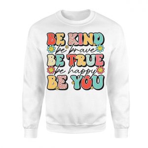 Be Kind Be You T Shirt Groovy Retro 70s Style Inspirational Quote Tee 3 1.jpg