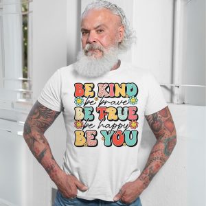 Be Kind Be You T Shirt Groovy Retro 70s Style Inspirational Quote Tee 7 1.jpg