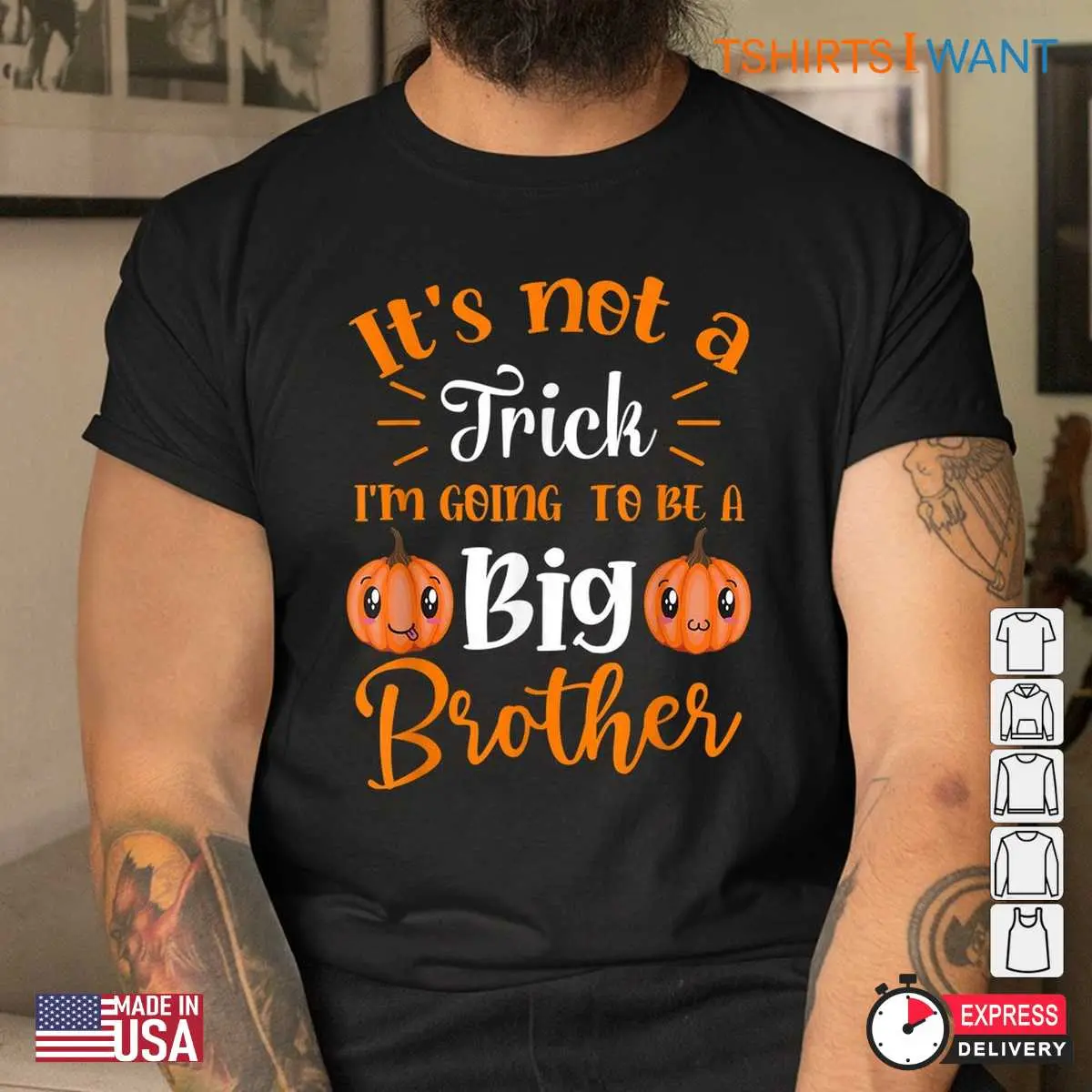 Big Sister Halloween Shirt New Sibling Reveal Tee 4 1.jpg