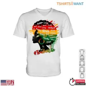 Black Woman Profile with Afro Hair Featuring Inspirational Words Teacher Life T-Shirt 7 Black Woman Profile with Afro Hair Featuring Inspirational Words Teacher Life T Shirt 2 1.jpg