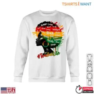 Black Woman Profile with Afro Hair Featuring Inspirational Words Teacher Life T-Shirt 10 Black Woman Profile with Afro Hair Featuring Inspirational Words Teacher Life T Shirt 5 1.jpg