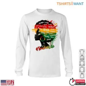 Black Woman Profile with Afro Hair Featuring Inspirational Words Teacher Life T-Shirt 11 Black Woman Profile with Afro Hair Featuring Inspirational Words Teacher Life T Shirt 6 1.jpg