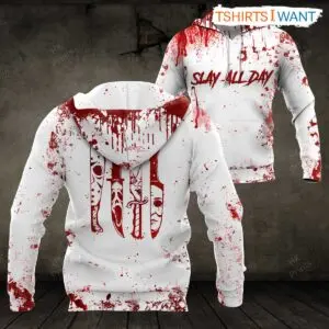 Blood Splatter Hoodie - 'Slay All Day' Graphic Print, Halloween Apparel 4 Blood Splatter Hoodie Slay All Day Halloween Apparel 2 1.jpg