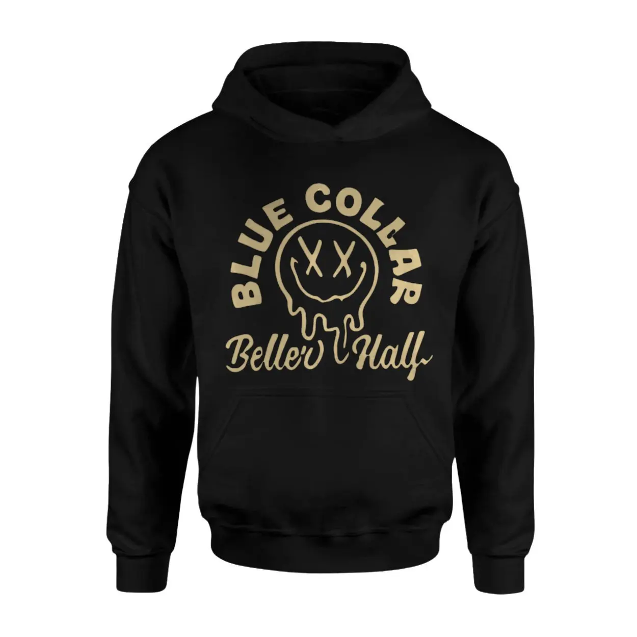 Blue Collar Belles Half Drip Smiley T Shirt E28093 Retro Graphic Tee Unisex Black Shirt 2.jpg