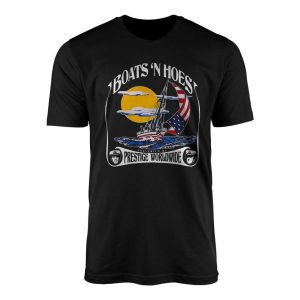 Boats N Hoes Retro Sailboat Tee E28093 Funny Patriotic Shirt 1.jpg