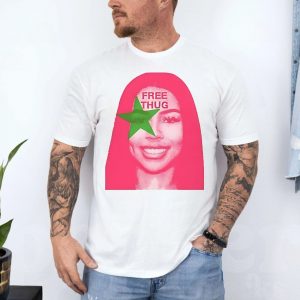 Bold Mariah Pink Star T Shirt Big Face Graphic Thug Style Tee 4 1.jpg