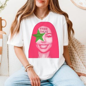Bold Mariah Pink Star T Shirt Big Face Graphic Thug Style Tee 5 1.jpg