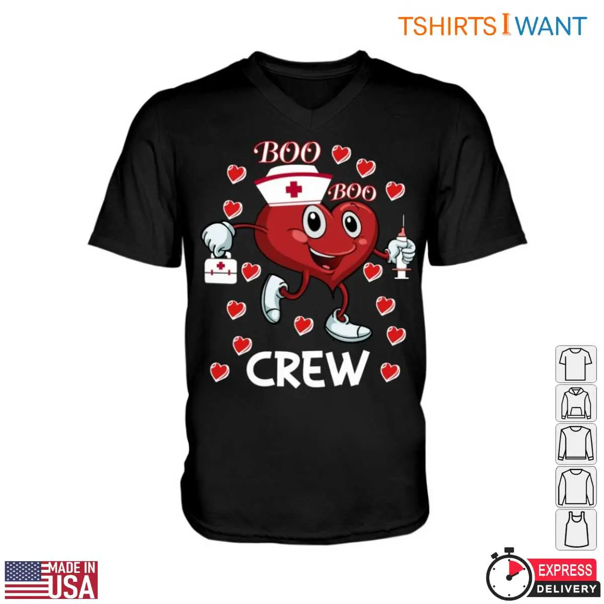 Boo Boo Crew Nurse T-Shirt - Cute Heart Nurse Cartoon Design 2 Boo Boo Crew Nurse T Shirt Cute Heart Nurse Cartoon Design 2 1.jpg