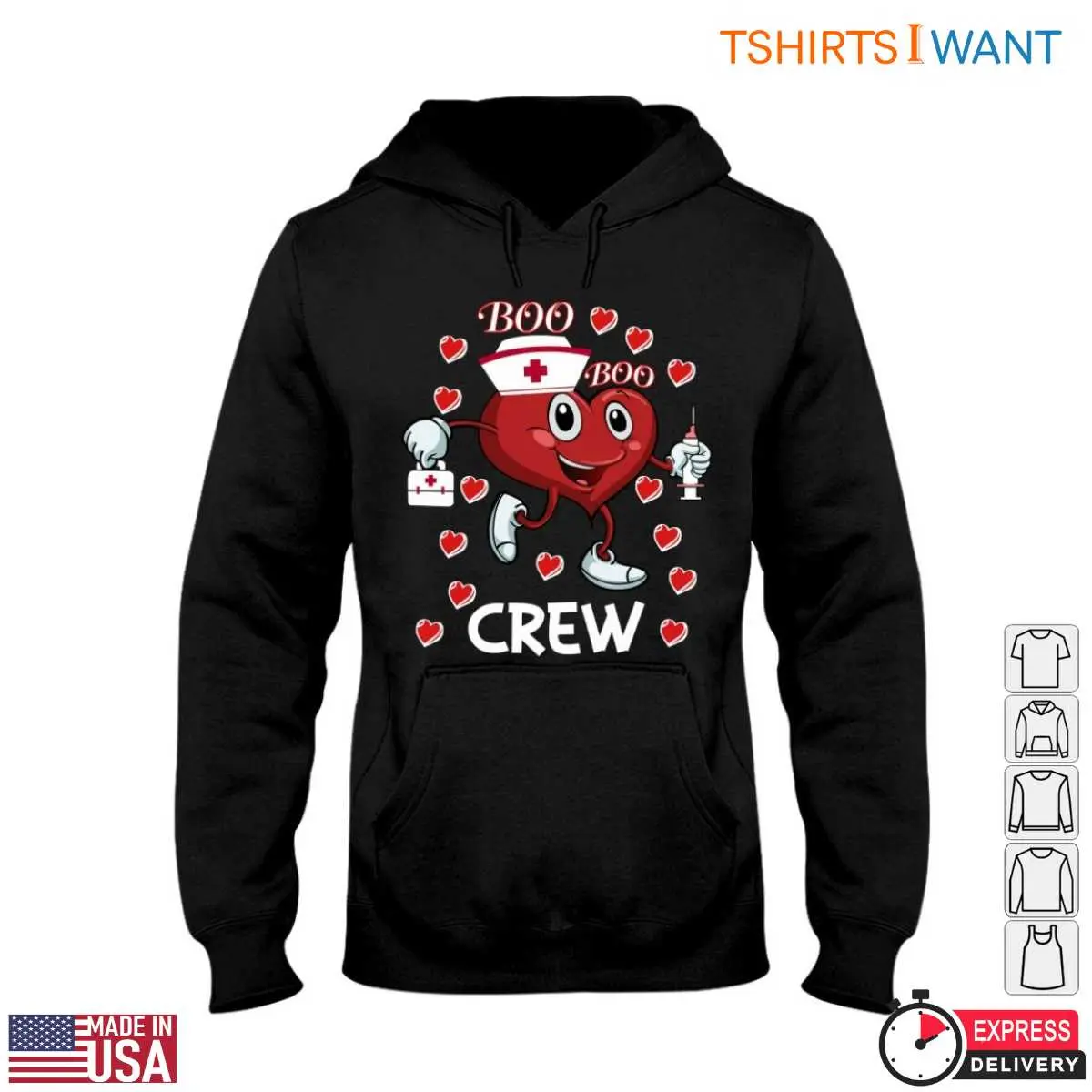 Boo Boo Crew Nurse T-Shirt - Cute Heart Nurse Cartoon Design 4 Boo Boo Crew Nurse T Shirt Cute Heart Nurse Cartoon Design 4 1.jpg