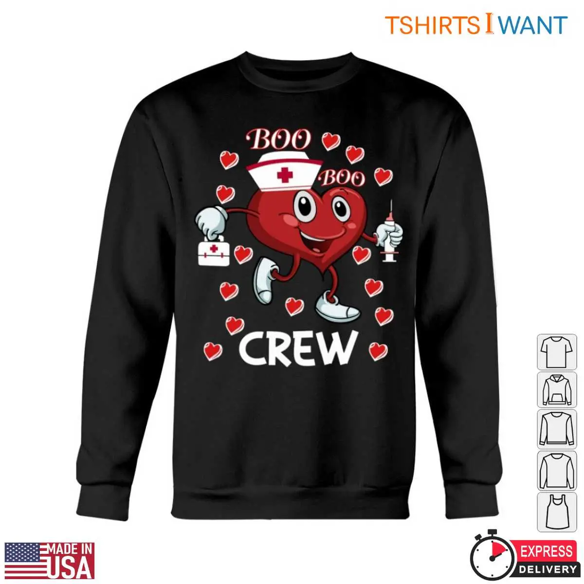 Boo Boo Crew Nurse T-Shirt - Cute Heart Nurse Cartoon Design 5 Boo Boo Crew Nurse T Shirt Cute Heart Nurse Cartoon Design 5 1.jpg