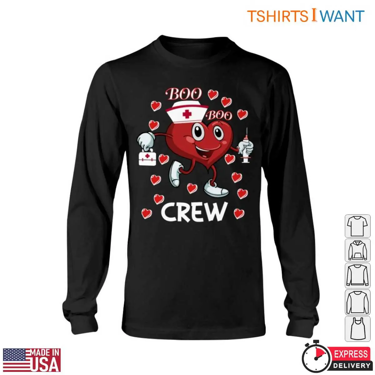 Boo Boo Crew Nurse T-Shirt - Cute Heart Nurse Cartoon Design 6 Boo Boo Crew Nurse T Shirt Cute Heart Nurse Cartoon Design 6 1.jpg