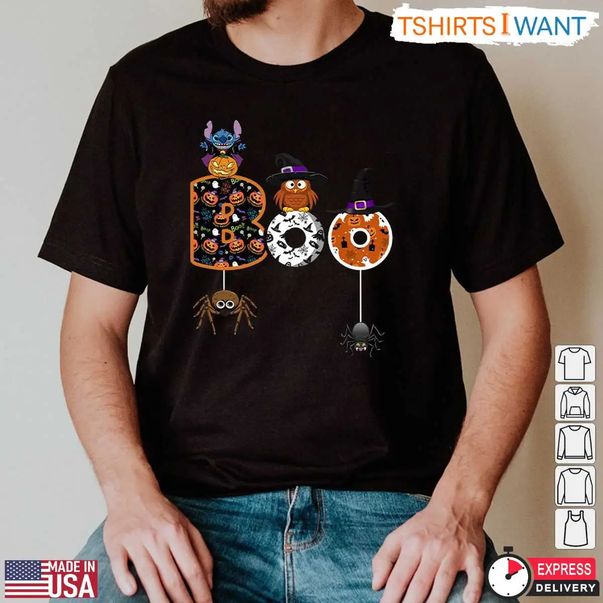 Boo Halloween T Shirt Stitch Owl Witch and Spider Cute Halloween Graphic Tee 2 1.jpg