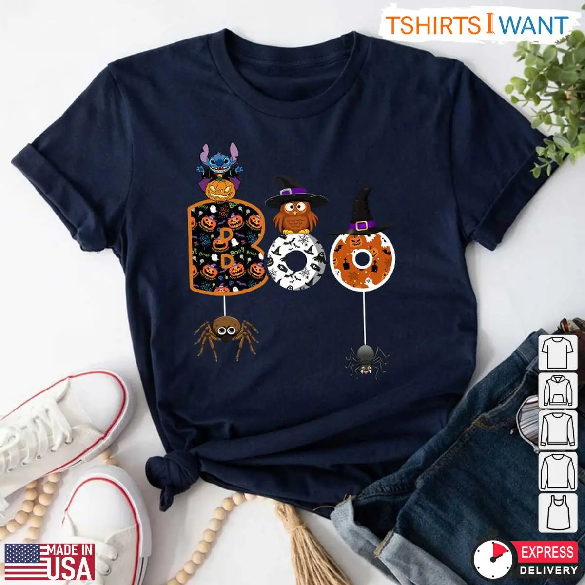 Boo Halloween T Shirt Stitch Owl Witch and Spider Cute Halloween Graphic Tee 6 1.jpg