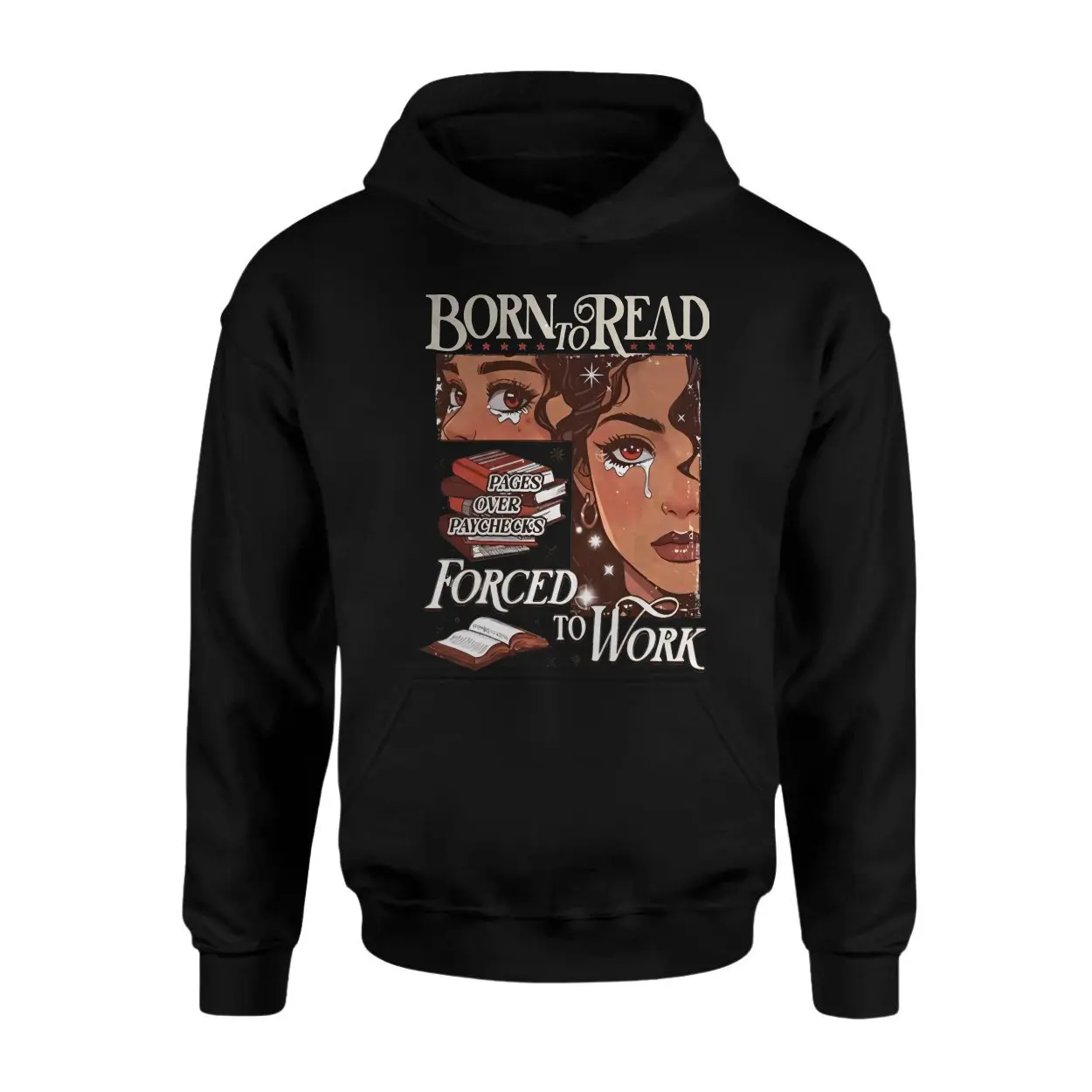 Born to Read Forced to Work Retro Bookworm Graphic T-Shirt 2 Born to Read Forced to Work Retro Bookworm Graphic T Shirt 2 1.jpg