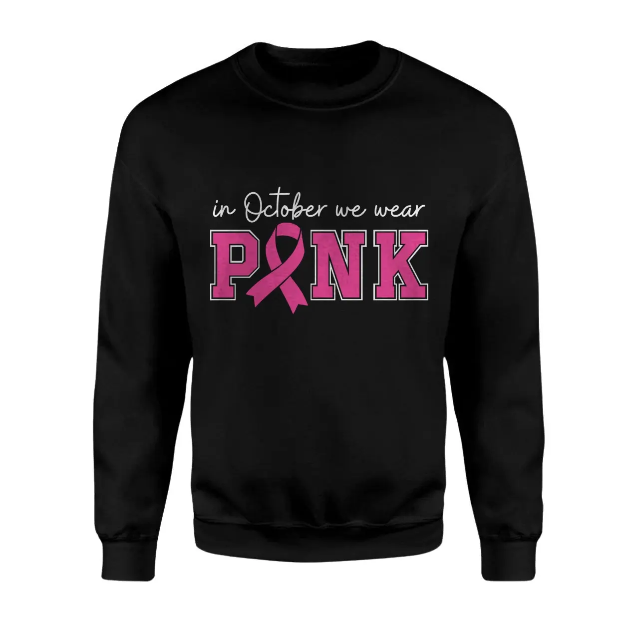 Breast Cancer Awareness T shirt E28093 In October We Wear Pink Ribbon Graphic Tee 3.jpg