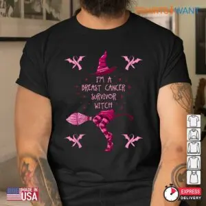 Breast Cancer Halloween: Pink Ribbon Witch Survivor Halloween Shirt 8 Breast Cancer Halloween Pink Ribbon Witch Survivor Tee 4 1.jpg
