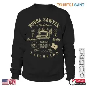 Bubba Sawyer Tailoring T-Shirt - Horror Movie Vintage Sewing Graphic Tee 6 Bubba Sawyer Tailoring T Shirt Horror Movie Vintage Sewing Graphic Tee 2 1.jpg