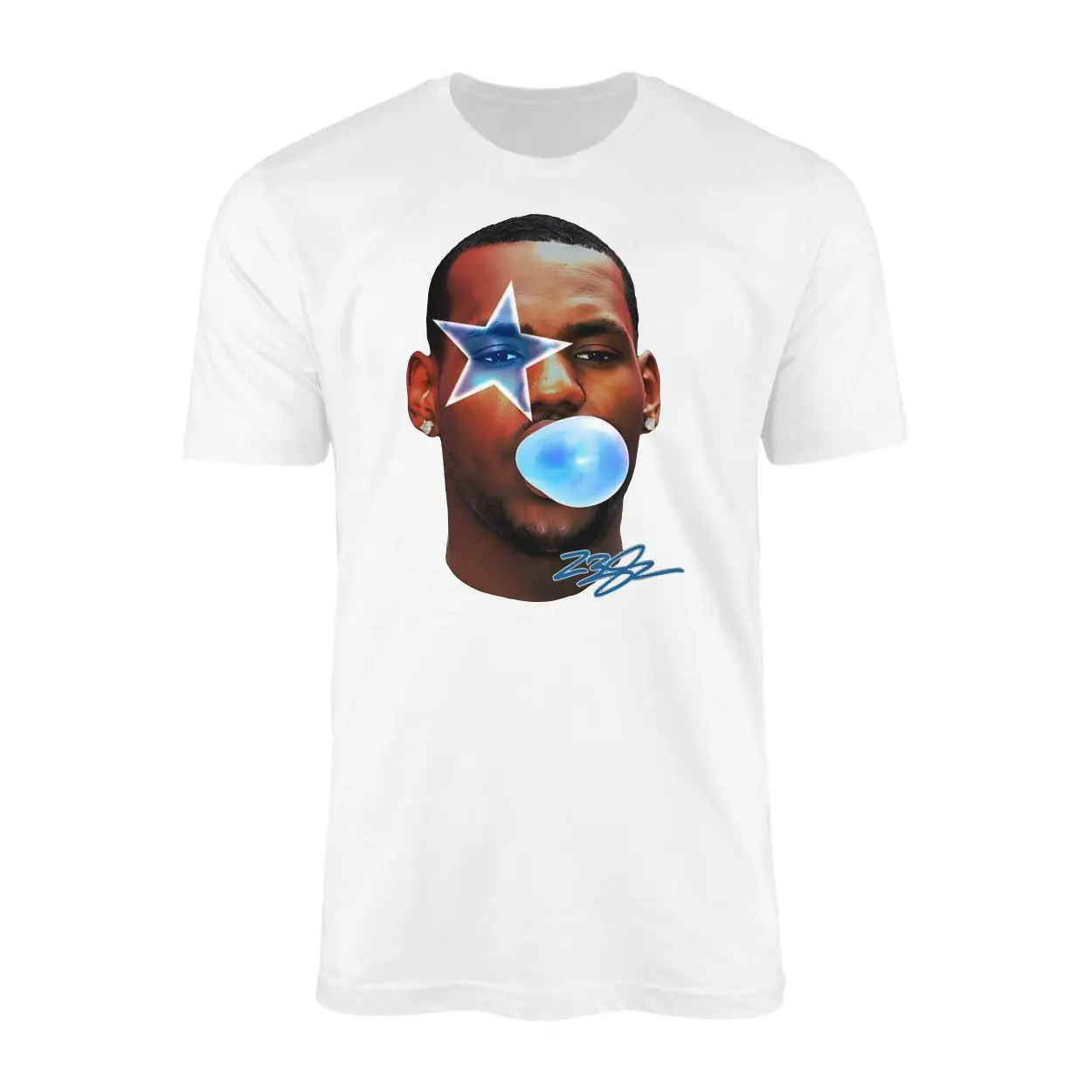 Bubblegum Star Portrait T shirt E28093 Retro Streetwear Basketball Inspired Tee 1.jpg