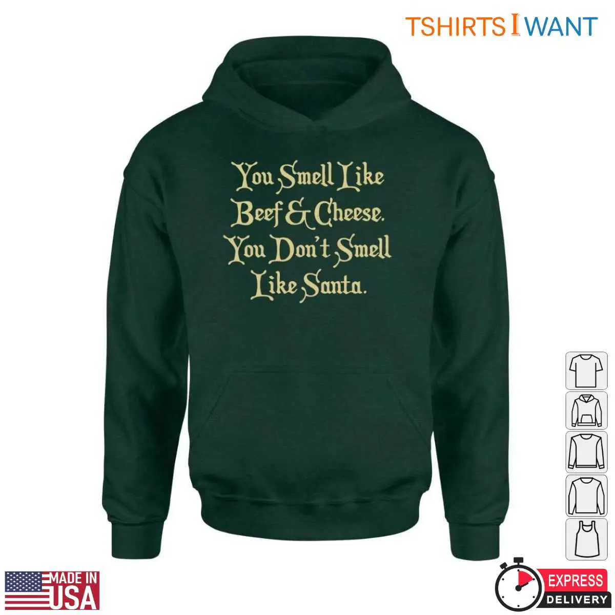 Buddy The Elf Movie Quotes T Shirt Smell Like Beef Cheese Tee 4 1.jpg