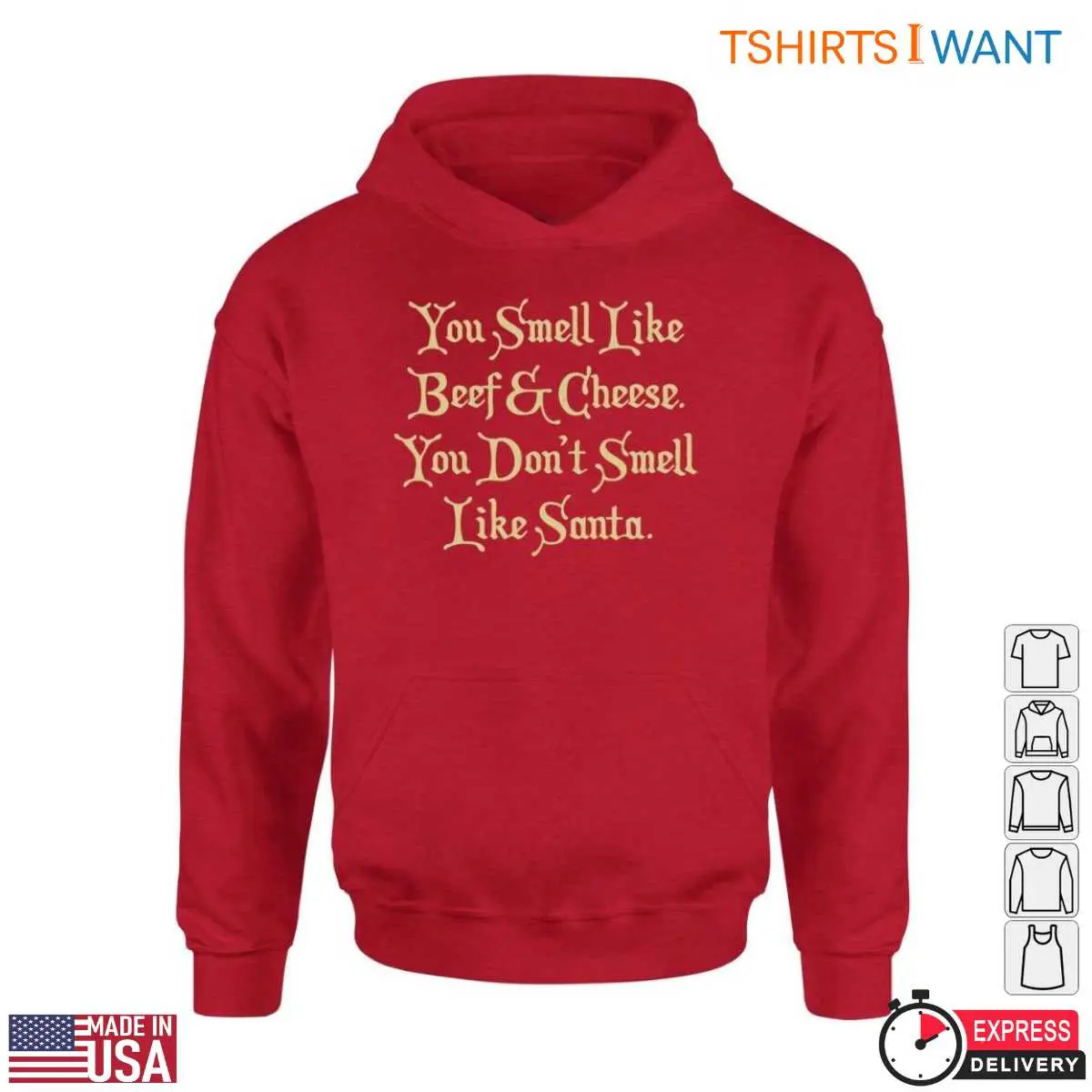 Buddy The Elf Movie Quotes T Shirt Smell Like Beef Cheese Tee 5 1.jpg