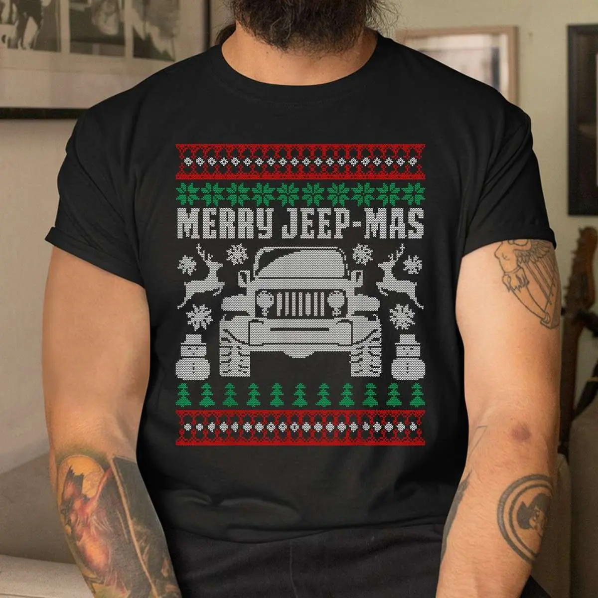 Buffalo Plaid Christmas Jeep Lover Shirt 4 1.jpg
