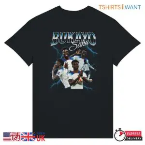 Bukayo Saka Celebration England Football Retro Tee 1 1 1.jpg