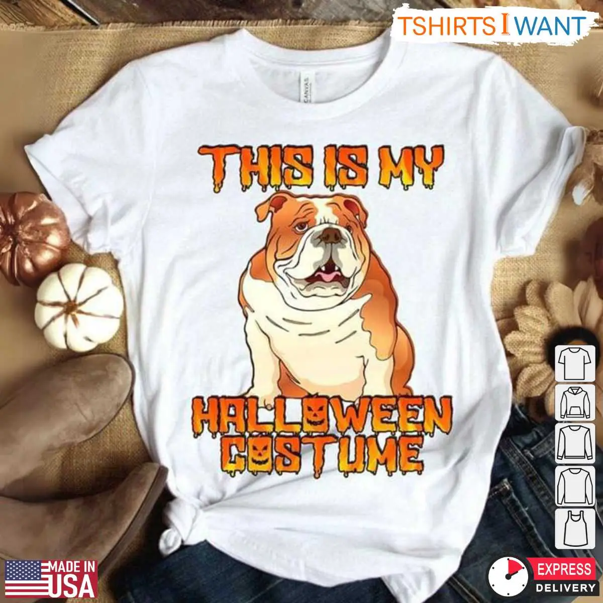 Bulldog Halloween Costume T Shirt Funny Dog Lover Graphic Tee for Halloween 1 1 1.jpg