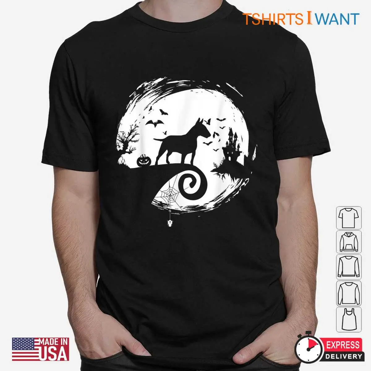 Bully Halloween Costume Bull Terrier Moon Tee 2 1.jpg