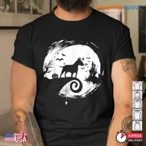 Bully Halloween Costume: Bull Terrier Silhouette Moon Halloween Shirt 8 Bully Halloween Costume Bull Terrier Moon Tee 4 1.jpg