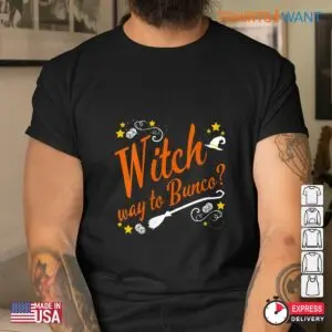 Bunco Halloween Costume Ideas: Witch Way To Bunco Halloween Party Shirt 8 Bunco Halloween Costume Ideas Witch Way to Bunco Tee 4 1.jpg