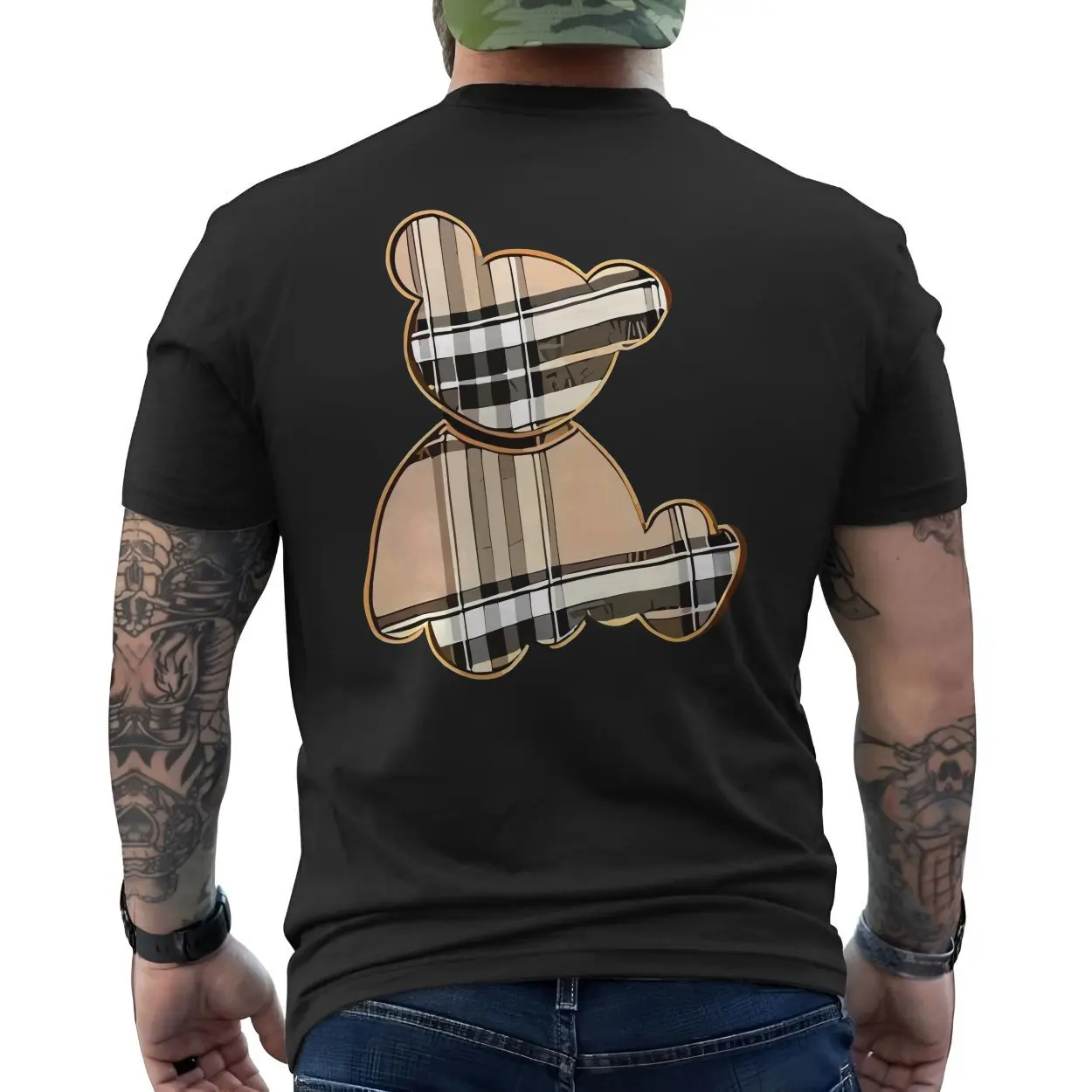 Burberry Plaid Bear Graphic T shirt 6 1.jpg