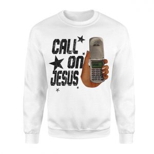 Call on Jesus T shirt E28093 Christian Faith Flip Phone Graphic Tee 3.jpg