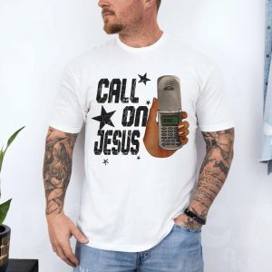 Call on Jesus T shirt E28093 Christian Faith Flip Phone Graphic Tee 4.jpg