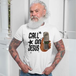Call on Jesus T shirt E28093 Christian Faith Flip Phone Graphic Tee 7.jpg