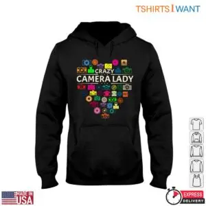 Camera Colors T-Shirt - Crazy Camera Lady Photography Design Tee 9 Camera Colors Crazy Camera Lady Tee 4 1.jpg