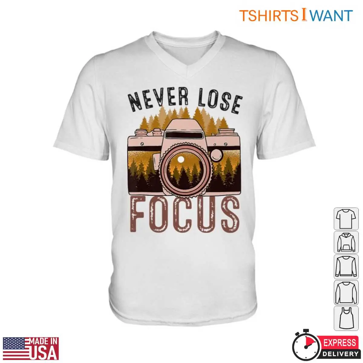 Camera Enthusiast T-Shirt - Never Lose Focus Photography Design Tee 2 Camera Enthusiast Never Lose Focus Tee 2 1.jpg