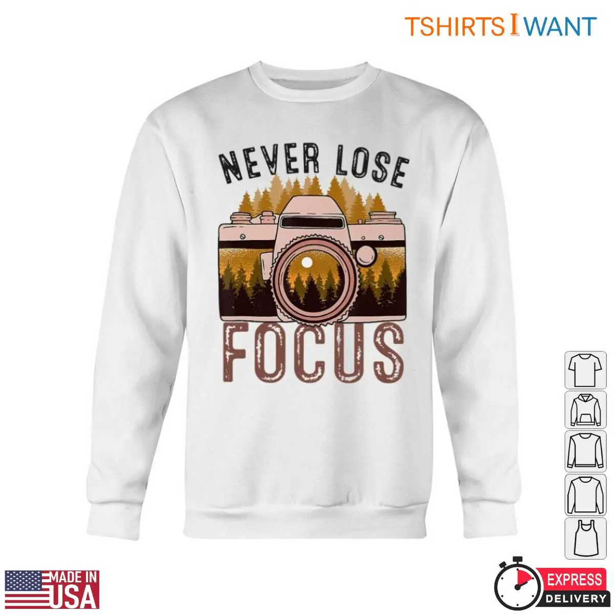 Camera Enthusiast T-Shirt - Never Lose Focus Photography Design Tee 5 Camera Enthusiast Never Lose Focus Tee 5 1.jpg