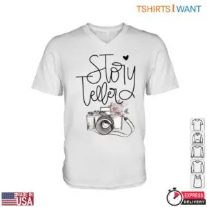Camera Floral T-Shirt - Story Teller Vintage Photography Design Tee 7 Camera Floral Story Teller Vintage Tee 2 1.jpg