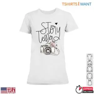 Camera Floral T-Shirt - Story Teller Vintage Photography Design Tee 8 Camera Floral Story Teller Vintage Tee 3 1.jpg