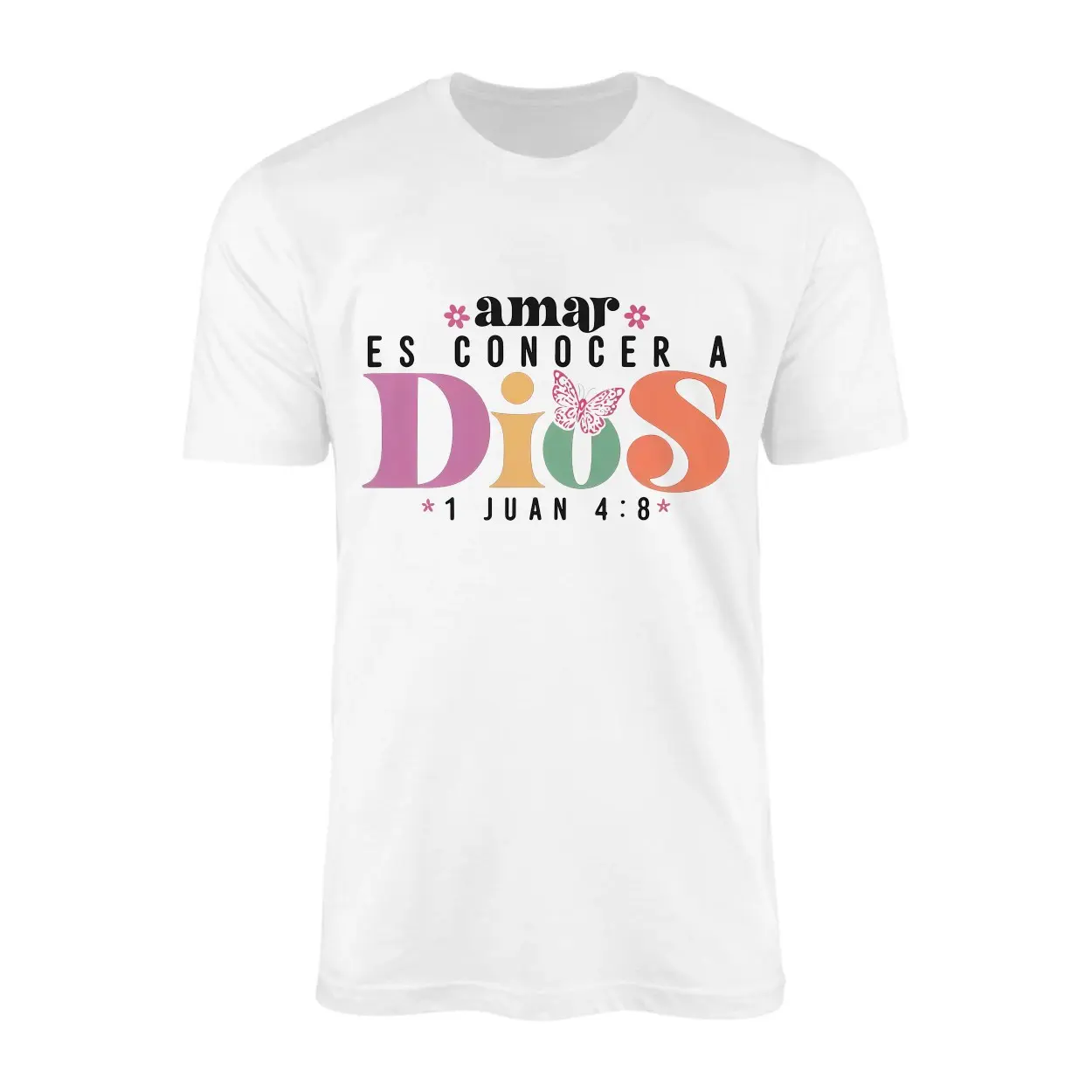 Camiseta Cristiana T Shirt Amar es Conocer a Dios Spanish Bible Verse 1 1.jpg