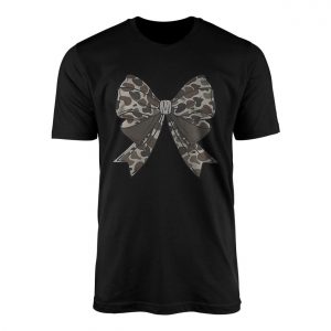 Camo Bow Graphic T Shirt E28093 Cute Girly Hunting Style Tee 1.jpg