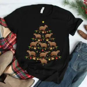 Capybara Christmas Tree Funny Holiday Shirt - Cute Animal Design 7 Capybara Christmas Tree Funny Holiday Tee 3 1.jpg
