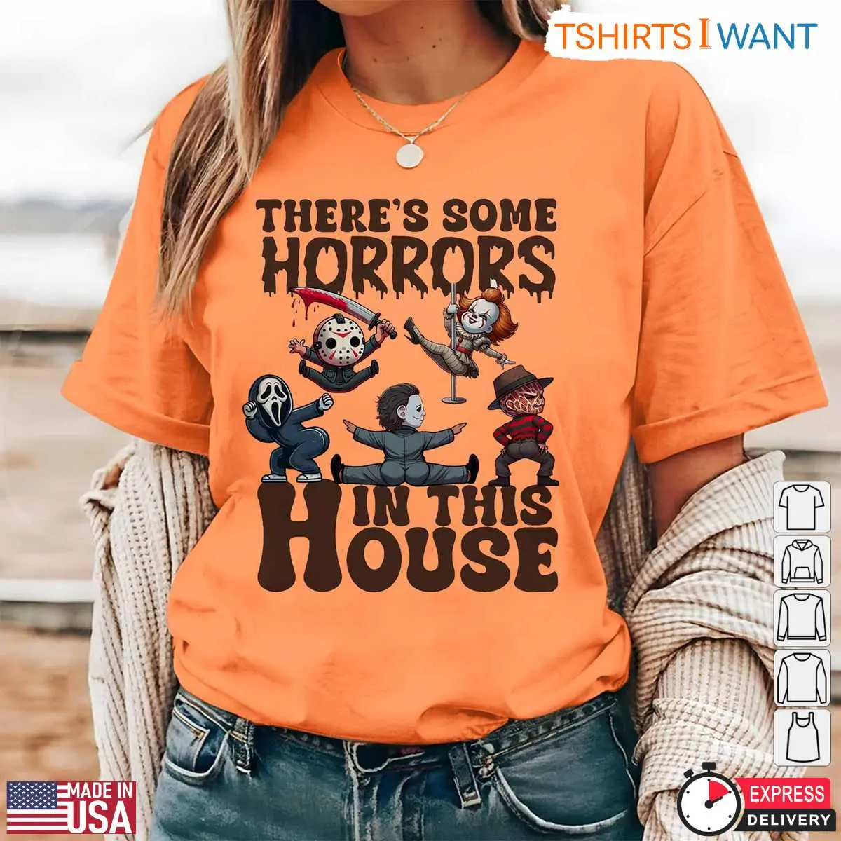 Cartoon Horror Villains T Shirt E28093 Theres Some Horrors in This House Halloween Tee 5.jpg
