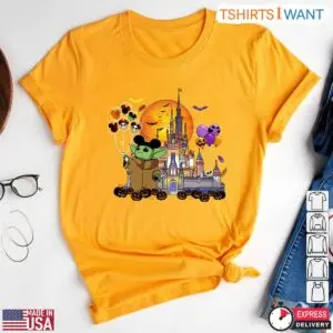 Castle Baby Yoda Halloween T Shirt Spooky Walt Disney World Theme Park Graphic Tee for Fans 1 1.jpg