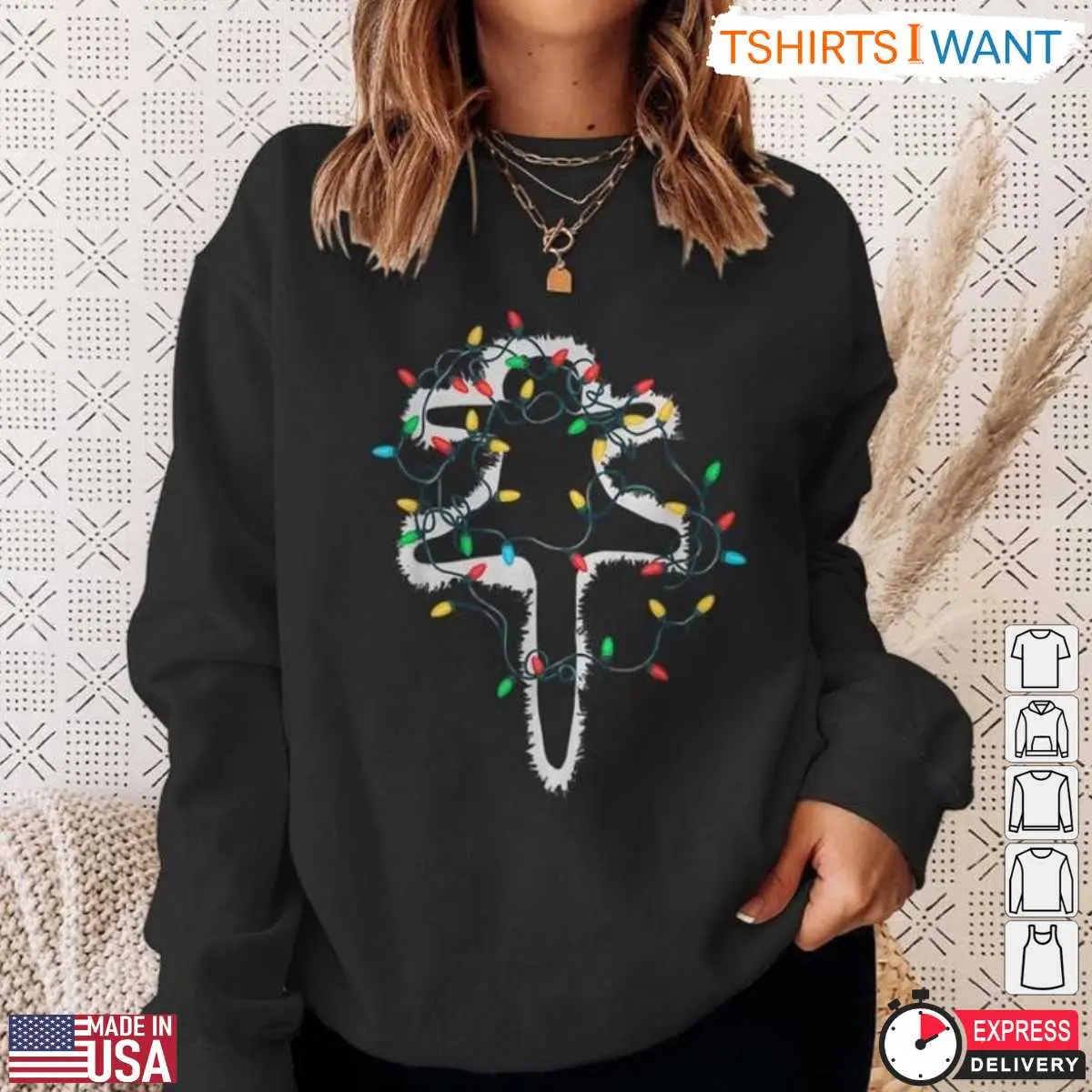 Cat Christmas Lights Festive Holiday Spirit T Shirt 4 1.jpg