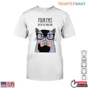 Cat With Glasses T Shirt Nerdy Cat Design 1 1.jpg