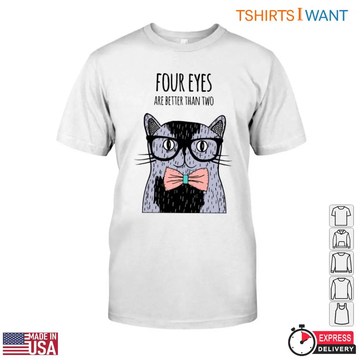 Cat With Glasses T Shirt Nerdy Cat Design 1 1.jpg