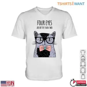 Cat with Glasses T-Shirt - Adorable Nerdy Bow Tie Design 7 Cat With Glasses T Shirt Nerdy Cat Design 2 1.jpg