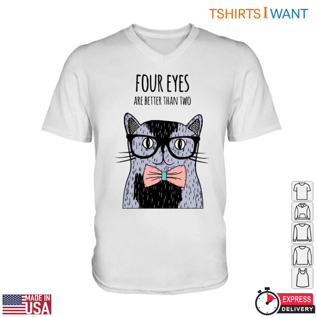 Cat With Glasses T Shirt Nerdy Cat Design 2 1.jpg