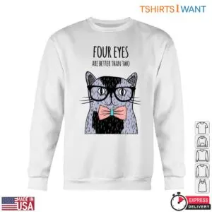 Cat with Glasses T-Shirt - Adorable Nerdy Bow Tie Design 10 Cat With Glasses T Shirt Nerdy Cat Design 5 1.jpg